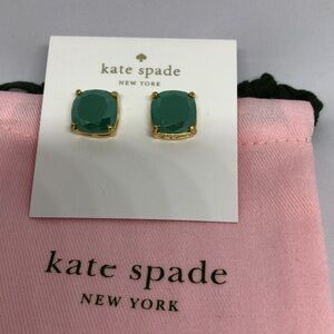 Kate Spade Small Square Stud Earrings - Color:  Beryl Green